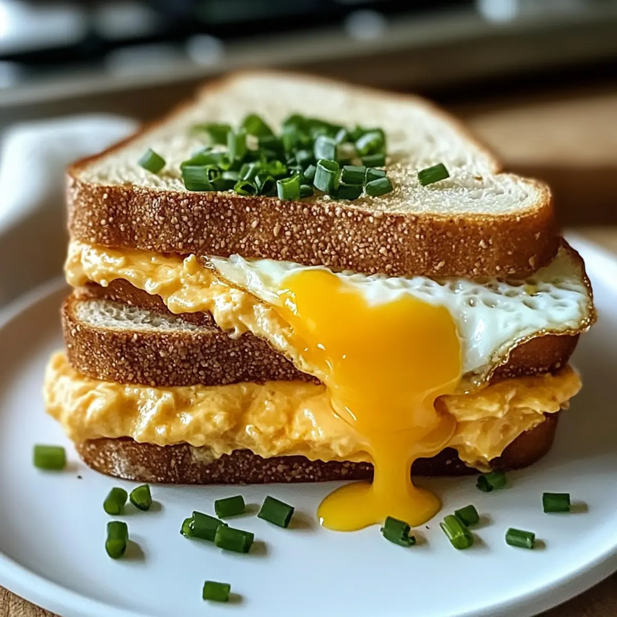 KA¤setoast mit Spiegelei Schnell und Lecker genieAen lq6srw